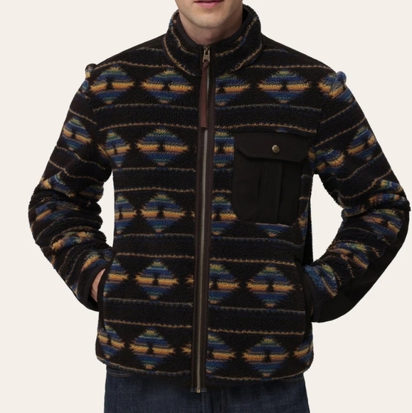 NWT FRYE Mens Fleece Aztec zip jacket size XXL - Picture 5 of 10